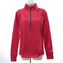 Pony Women&#39;s Pullover Track Jacket M Medium Dark Pink 1/2 Zip Fleece Lin... - £14.00 GBP