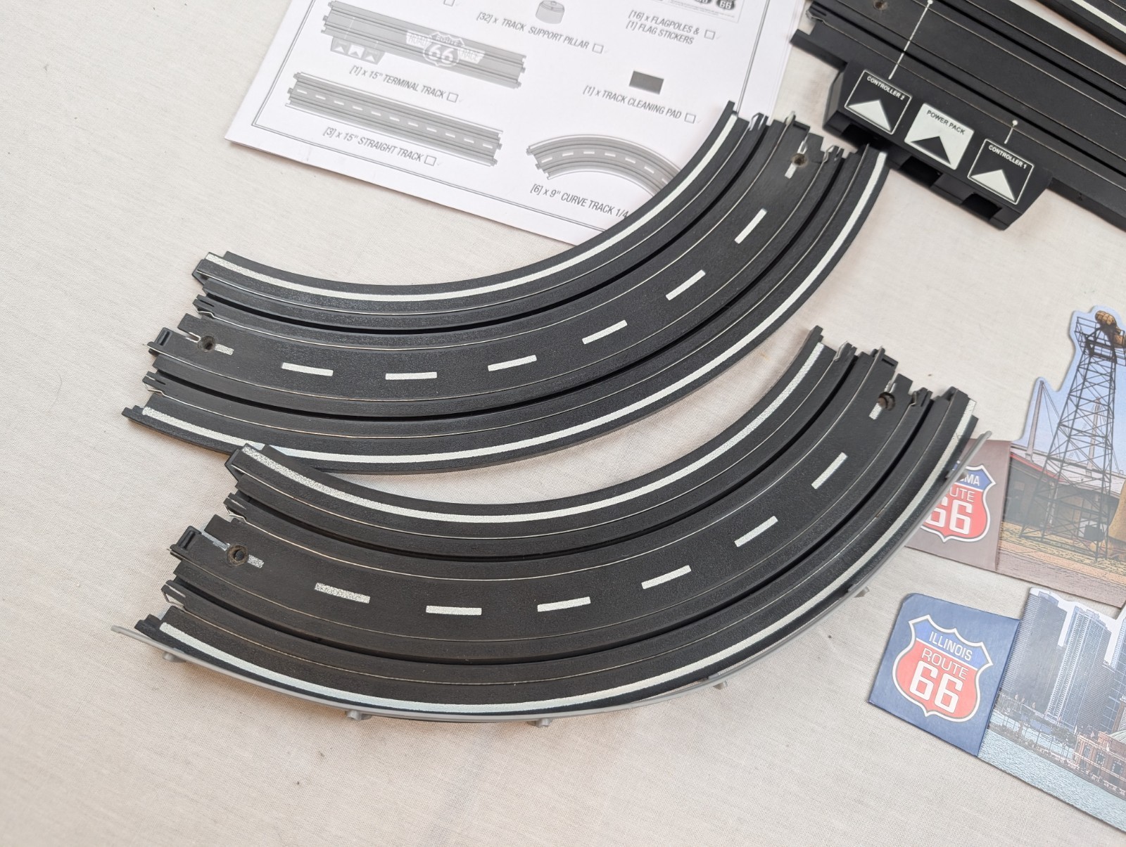 Lot of 6 Auto World Route 66 Slot Car Set Cardboard Cut Outs + Stickers & track Item image 5