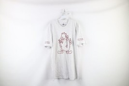 Vtg 90s Streetwear Mens Large Oversized Cartoon Heart T-Shirt Heather Gray USA - £27.06 GBP