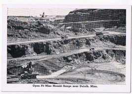 Minnesota Postcard RPPC Duluth Open Pit Mine Mesabi Range Smaller Card - $4.94