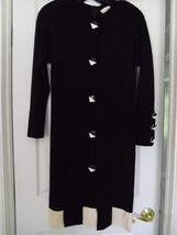 NEW RICH AND LEVY BLACK AND WHITE LONG KNIT DRESS MEDIUM - £31.33 GBP