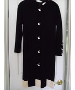 NEW RICH AND LEVY BLACK AND WHITE LONG KNIT DRESS MEDIUM - £31.96 GBP