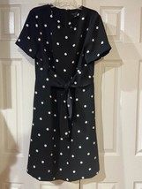 Ann Taylor  Dress Women’s Black &amp; White Dotted Short Sleeve Size 8 - £14.04 GBP