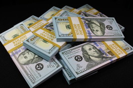 10K Full Print Realistic Prop Money New Fake 100 Dollar Bills Real Cash Replica - $12.32