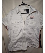 Harley-Davidson Women’s 1W White Zip-Up Shirt H-D Motorcycles Embroidered - $47.37 CAD
