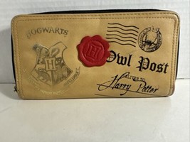 Harry Potter Hogwarts Wallet Letter Owl Post Zipper Closure Very Good - £6.72 GBP