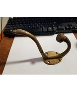 Vintage Metal Brass Double Hat Coat Robe Towel Hook - $13.53 CAD