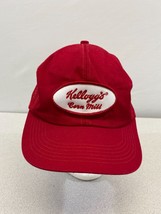 Kelloggs Corn Mill Vintage Trucker Hat Adjustable Red Snapback Super Rare - $26.72