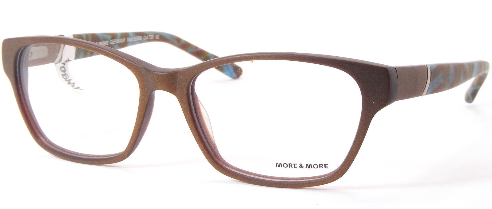 MORE &amp; MORE 50509 720 Cuivre/Bleu Unique Rare Lunettes 52-15-135mm Allem... - $96.86