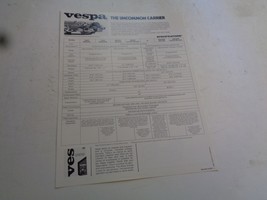 1980 Vespa Moped Original Brochure - $150.12 MXN