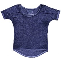 Arizona Jean Co T-Shirt Women Size S navy blue Burnout Short Sleeve Scoo... - $9.59
