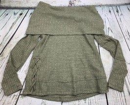 Pullover Sweater Size XS Off Shoulder Army Green - £19.10 GBP