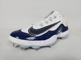 Nike React Alpha Huarache Elite 4 Baseball Cleats Men&#39;s 14 White Navy FD... - $54.99