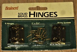 Solid brass hinges 1&quot; X 3/4&quot; - £7.85 GBP