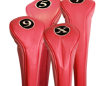NEOPRENE PINK 5 7 9 X FAIRWAY WOOD GOLF CLUB ZIPPER HEADCOVER SET HEAD C... - $31.40