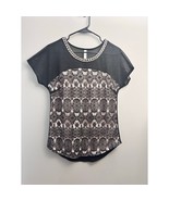 PerSeption Concept Elegant Beaded Gemstones Accent Top Sz S - $392.81 MXN