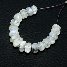 21.50cts Natural Rainbow Moonstone Beads Loose Gemstone 20pcs Size 6mm To 7mm - £5.30 GBP
