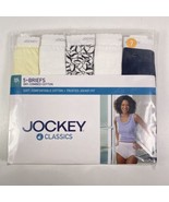 Jockey Classics 5 Pack Briefs 100% Combed Cotton Women&#39;s Sz 7 Multicolor... - $40.73 CAD