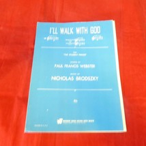 Gospel VTG Sheet MusicI&#39;ll Walk with God Webster Brodszky - £4.70 GBP