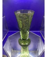 Indiana Glass Colony Harvest Grape Green Pedestal Vase Made in USA 9.75&quot;... - $15.00