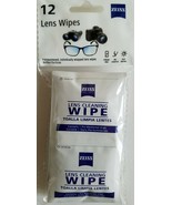 Zeiss Eyeglass Moist Cleaning Wipes Eyeglasses Sunglasses Cell Phones 12/Pk - £2.32 GBP