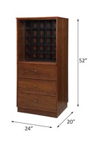 Wiesta Wine Cabinet, Walnut Finish - $497.00