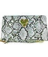 Betsey Johnson Boxed Zip Around Wristlet Wallet Snakeskin - £52.63 GBP