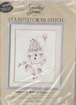 Something Special Counted Cross Stitch  Mime with Balloon Picture #50327 14x18&#39;&#39; - £8.01 GBP