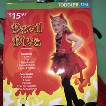 New NWT Girls Kids Devil Diva Halloween Costume Size 3T4T - £22.13 GBP