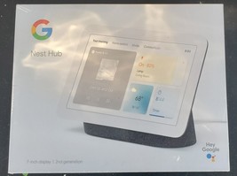 Google Nest Hub 7&quot; (2nd Gen) Smart Display - Charcoal - Brand New Sealed - £63.94 GBP