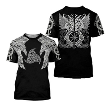 Viking tattoo son of valhala t shirts Men Steampunk 3D O-neck quick-dryi... - £8.00 GBP