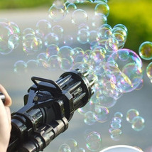 Electric Gatling Bubble Machine Gun Toy - £15.92 GBP