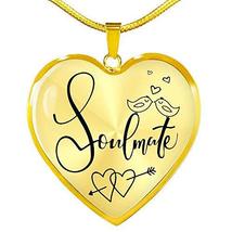 Express Your Love Gifts Soulmate Forever Together Heart Pendant Stainless Steel  - £55.35 GBP