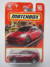 Matchbox Red Tesla Model Y Red 70 Years Anniversary 1:64 New! - £2.97 GBP