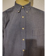 Vintage Nice Eddie Bauer  Men&#39;s 100% Cotton  Button Down Blue Checker Sh... - €14,55 EUR