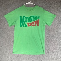 Mountain Dew Shirt Adult Medium Big Logo Men Graphic Tee Retro Pepsico 2... - £20.35 GBP