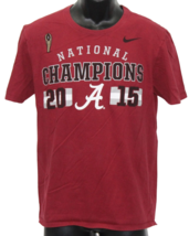 Nike Men&#39;s Alabama Crimson Tide National Champions 2015 Crew T-Shirt, Red, Small - £13.44 GBP