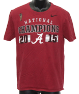 Nike Men&#39;s Alabama Crimson Tide National Champions 2015 Crew T-Shirt, Re... - $319.69 MXN