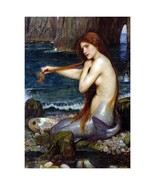 A Mermaid Poster 12x18 inches John William Waterhouse 1900 Mermaids  - £19.97 GBP