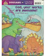 Jigsaw Puzzle God Your Works Are Awesome Psalm 66:3 Dinosaur - $1.99