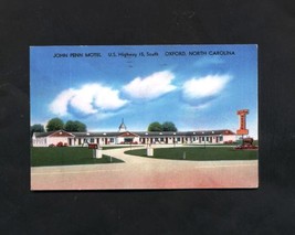 Vintage Postcard 1968 1960s John Penn Motel Highway 15 South Oxford NC  - £3.93 GBP