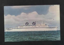 Vintage 1980s Bahamas Postcard SS Emerald Seas Lines Ocean Liner 1984  - $5.99