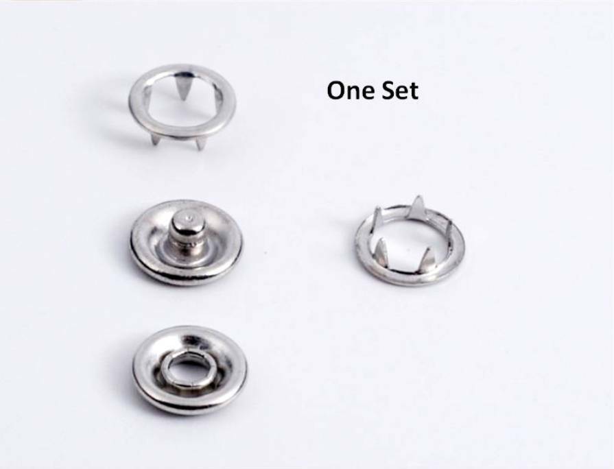 Open Ring Prong Snaps Fasteners Cloth Buttons 9.5mm 11mm 13mm Baby Dummy... - $3.49
