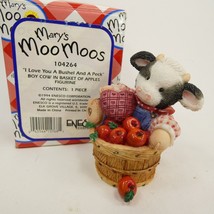 Mary’s Moo Moos I Love You A Bushel And A Peck Boy Cow Basket 1994 104264 QAKM1 - £7.89 GBP
