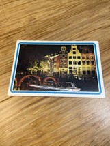 Vintage KLM Airlines Foldable Amsterdam Holland Travel Souvenir Postcard KG JD - £15.82 GBP