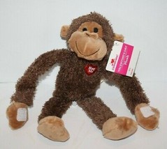 Walmart Monkey 10&quot; Hug Me Valentine Brown Plush Soft Toy Stuffed Animal MTY Int  - £16.00 GBP