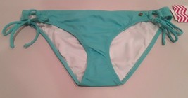 Raisins Size Large SWEET PEA PANT Aqua New Womens Bikini Bottom Swimwear - £45.93 GBP