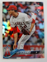 2018 Topps Chrome #164 Troy Scribner Los Angeles Angels Refractor Baseball Card - $7.00