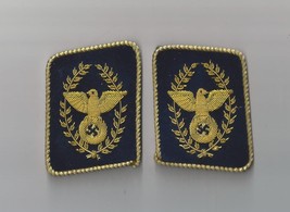 Replica Reproduction WW2 German Der Oberste Reichsleiter Collar Tabs Hand Made - £39.50 GBP