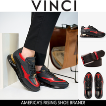 The Arda Black & Red Leather Men Sneaker image 4